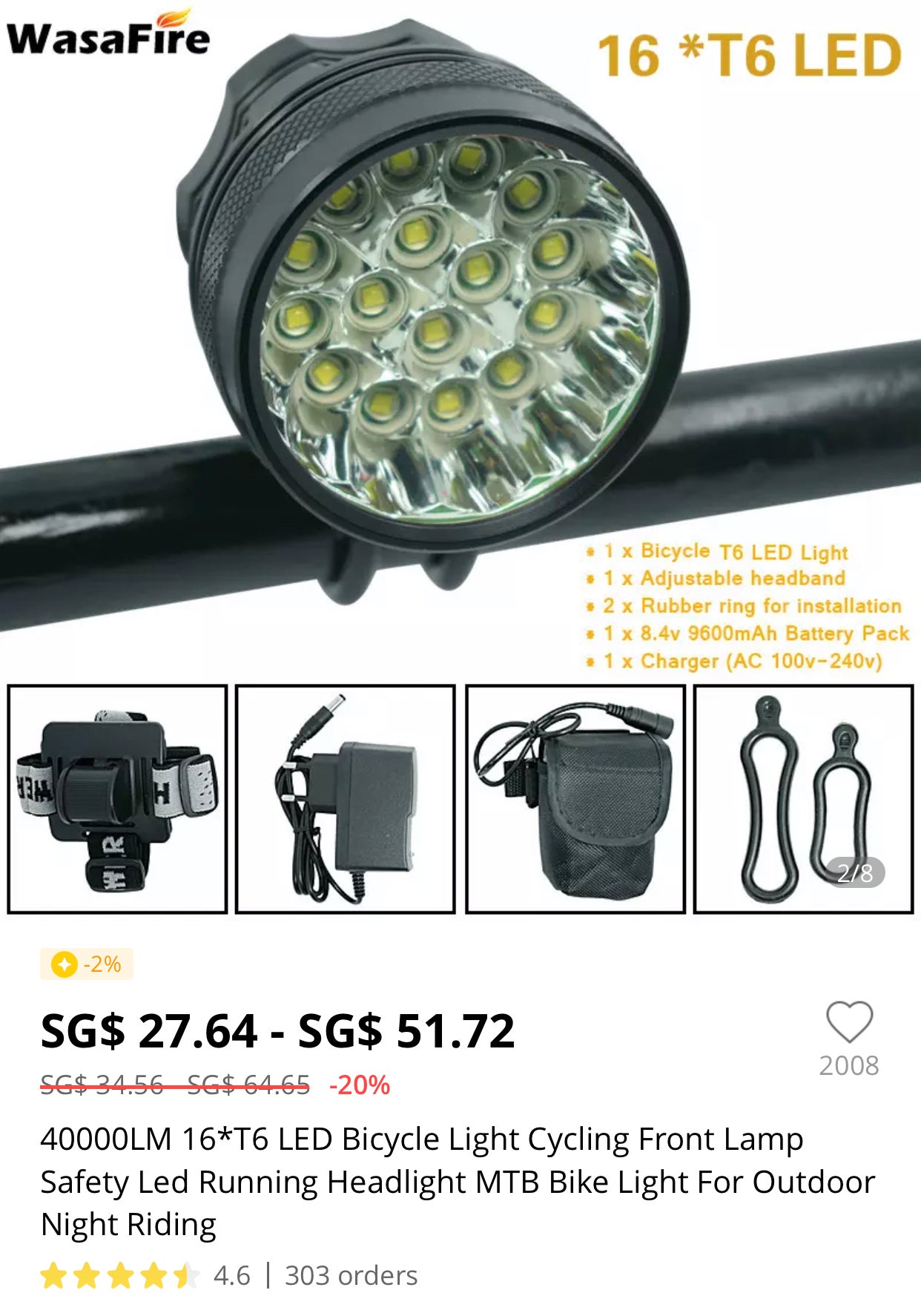 Wasafire online bike light